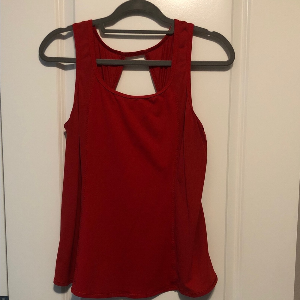 Lululemon Athletica Red Tank Top flyaway back